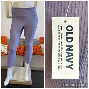 ❣️🆕Old Navy High-Waisted PowerSoft 7/8 Ankle Rib Leggings in Ribbed Opaline❣️